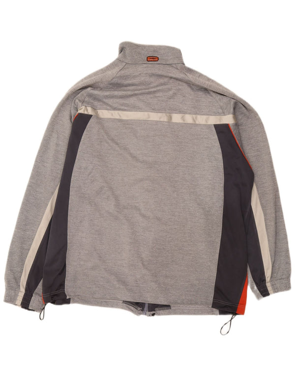 Diadora Mens Tracksuit Top Jacket UK 46 XL Cinza Colourblock Poliéster