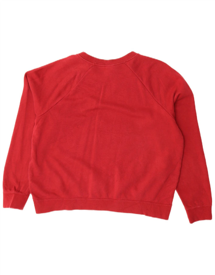 Nike feminino oversized moletom jumper reino unido 16 grande algodão vermelho