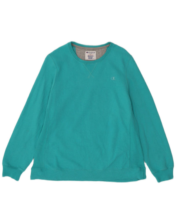 Champion Womens Sweatshirt Jumper UK 20 2XL Turquoise Cotton