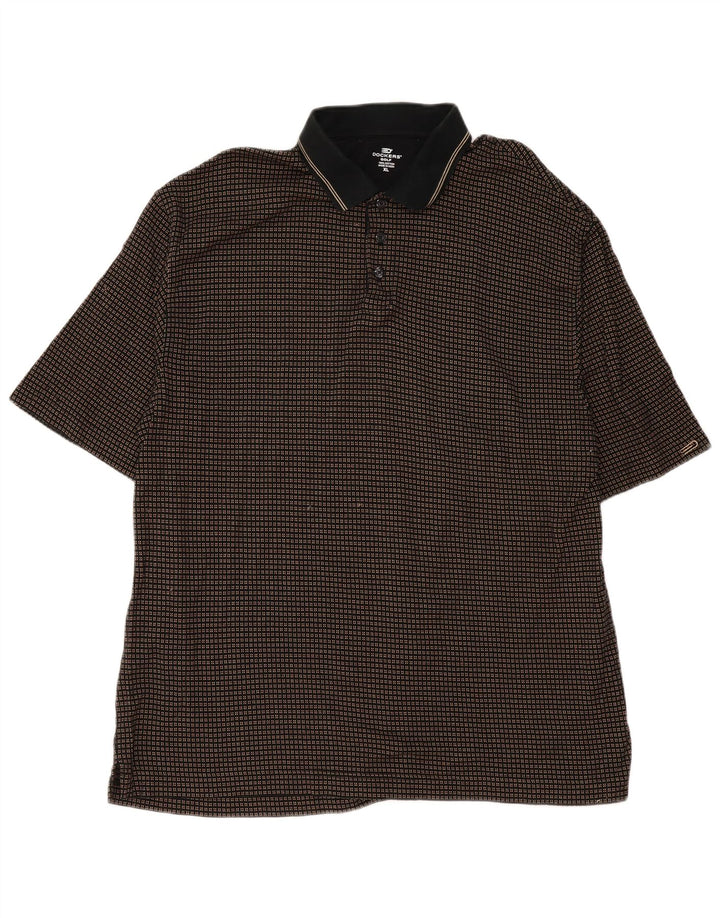 Camisa polo masculina Dockers Golf XL preta xadrez algodão