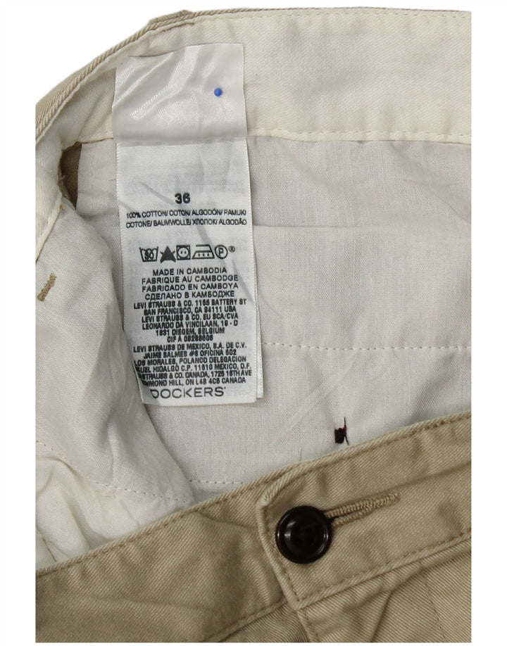 Shorts cargo masculino DOCKERS W36 grande algodão bege