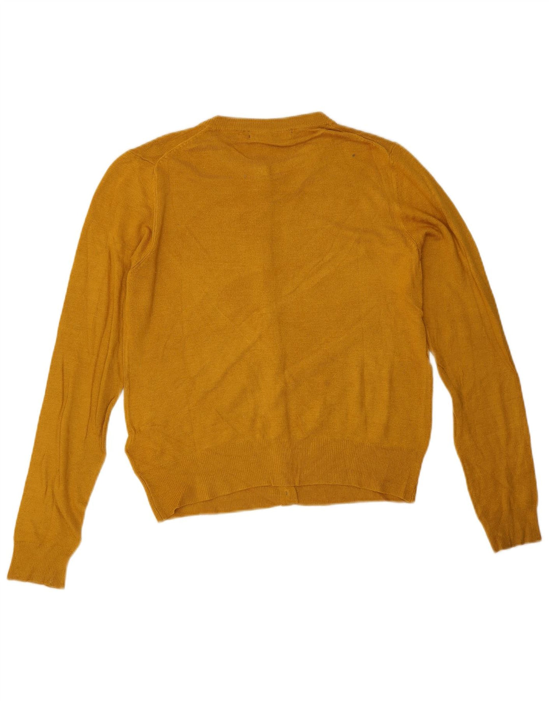 Suéter cardigã feminino grande Marks & Spencer Reino Unido 8 pequeno amarelo