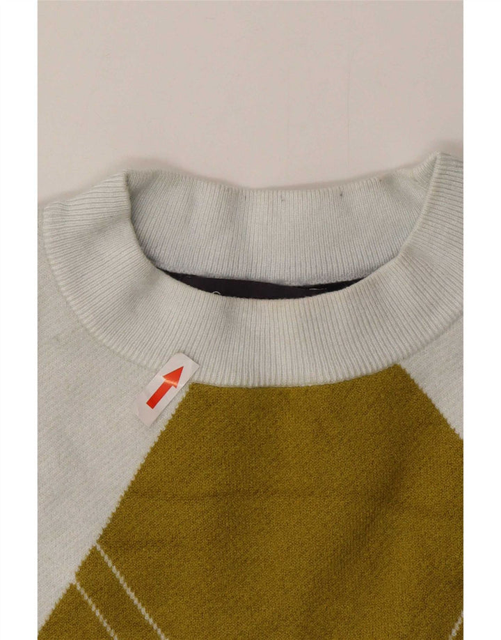 Suéter feminino Marks & Spencer com gola redonda Reino Unido 14 médio multicolorido