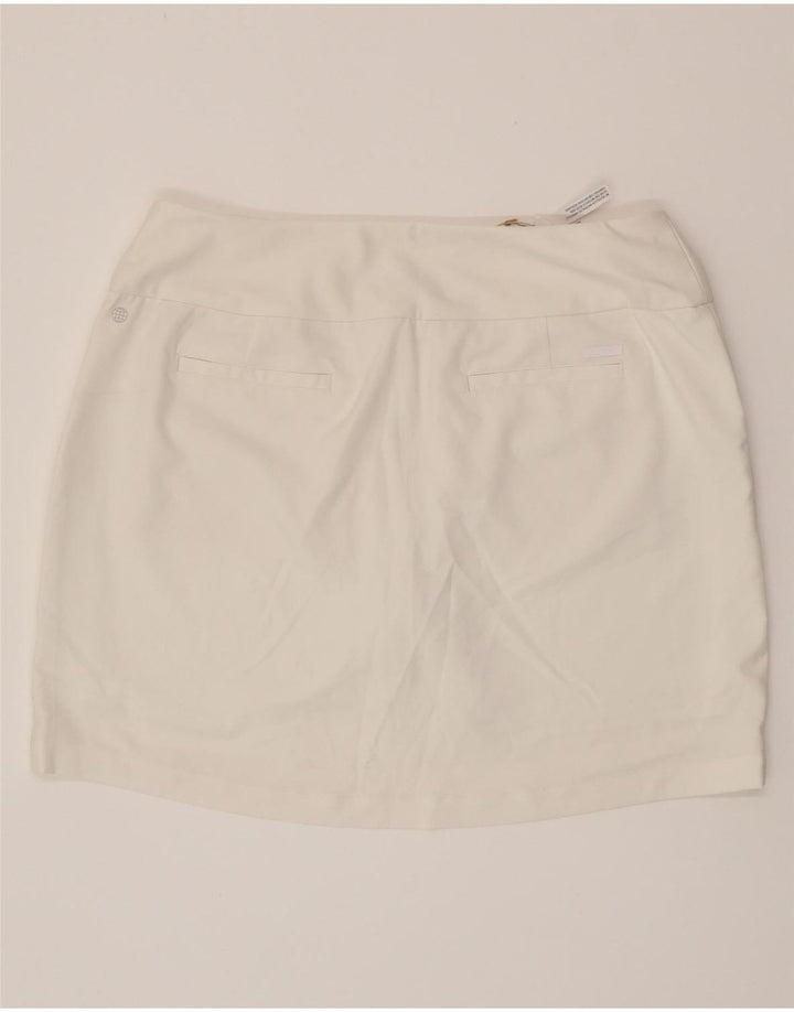 ADIDAS Womens Skort UK 16 Grande Poliéster Branco