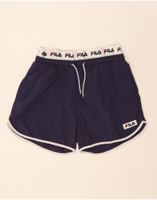 Fila Mens Graphic Sport Shorts Médio Azul Marinho Colourblock Poliamida