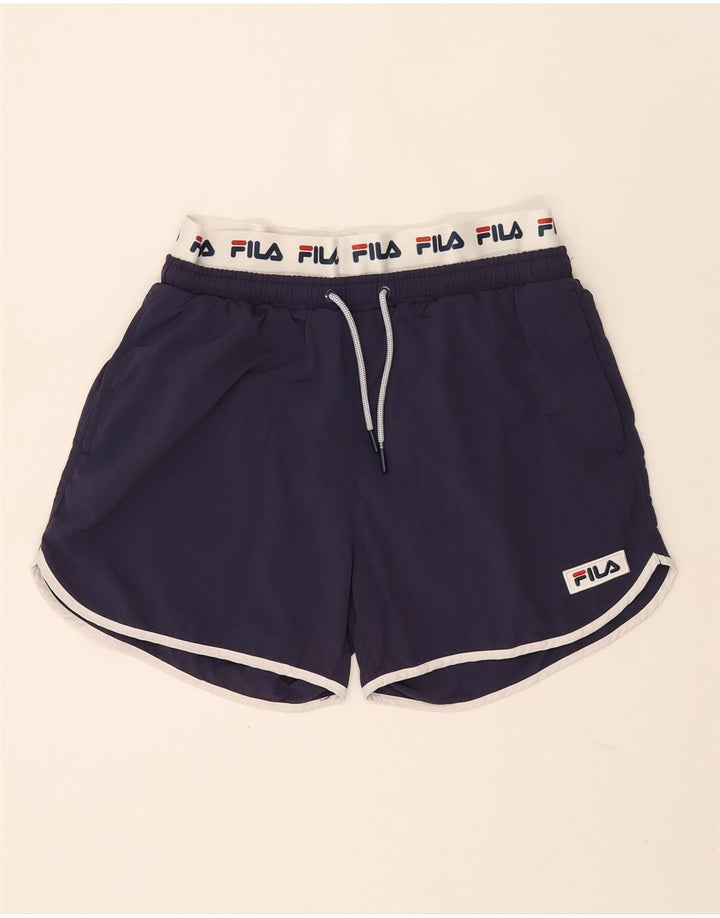 Fila Mens Graphic Sport Shorts Médio Azul Marinho Colourblock Poliamida