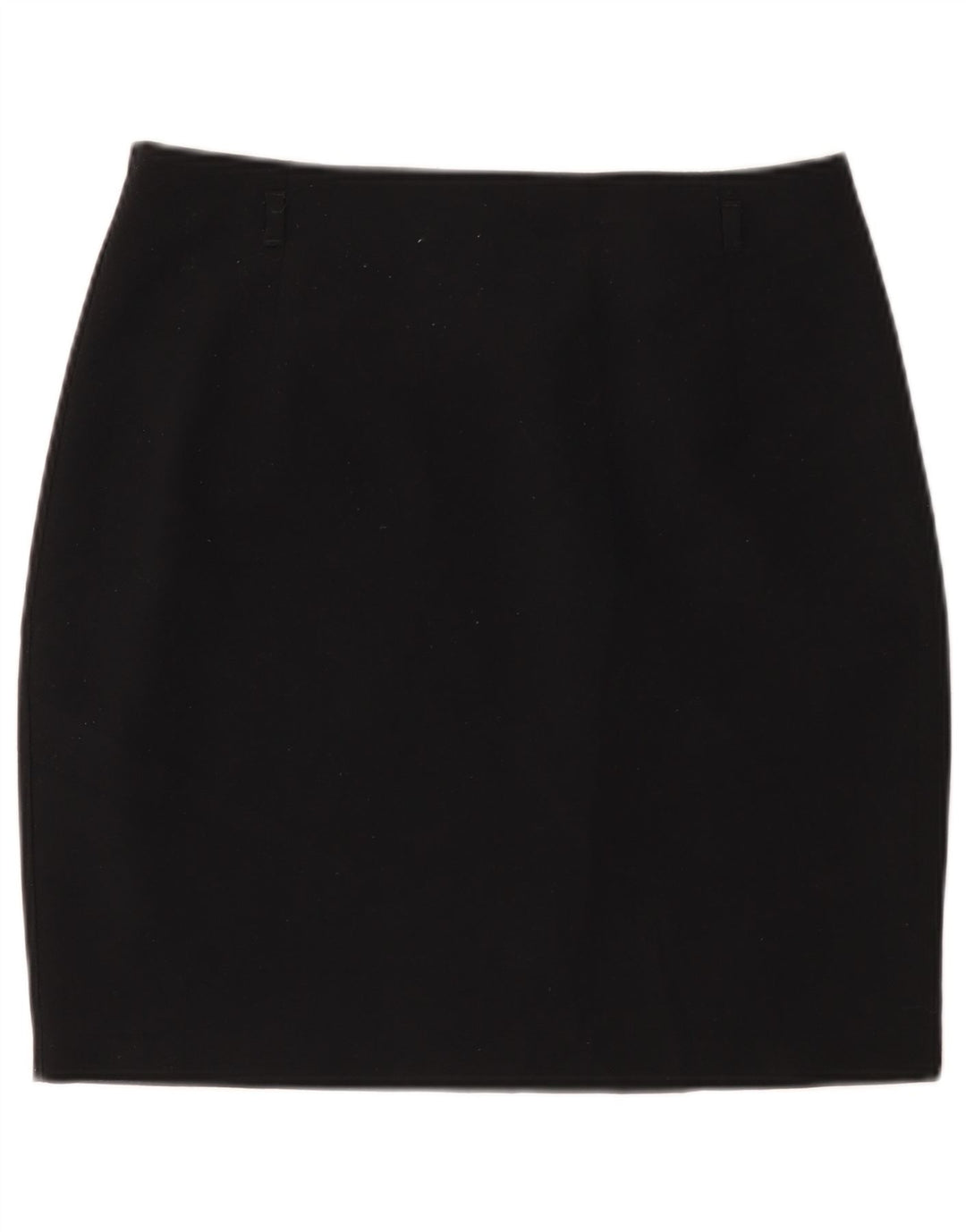 Minissaia feminina Marks & Spencer Reino Unido 12 médio W30 poliéster preto