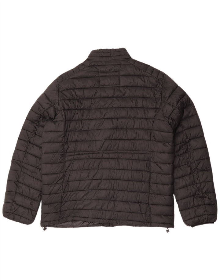 Jaqueta acolchoada masculina Karl Lagerfeld UK 40 grande poliamida preta