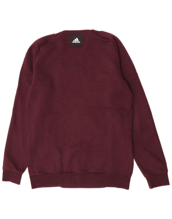 Adidas Mens Graphic Moletom Jumper Pequeno Marrom