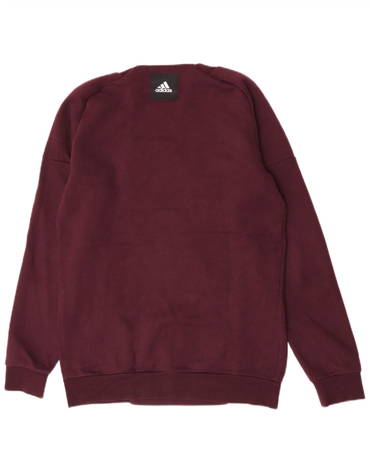Adidas Mens Graphic Moletom Jumper Pequeno Marrom