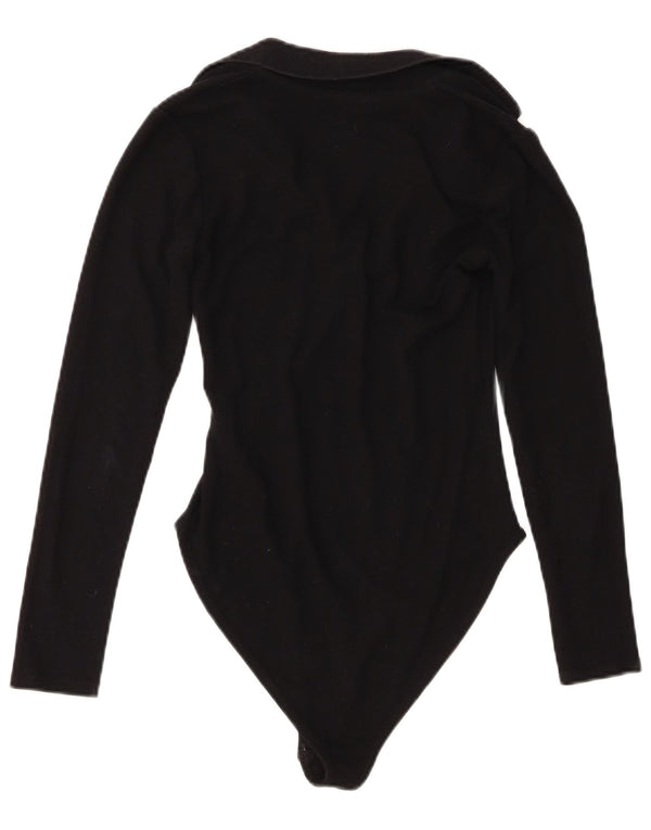 Macacão feminino Zara com gola polo UK 12 poliéster preto médio