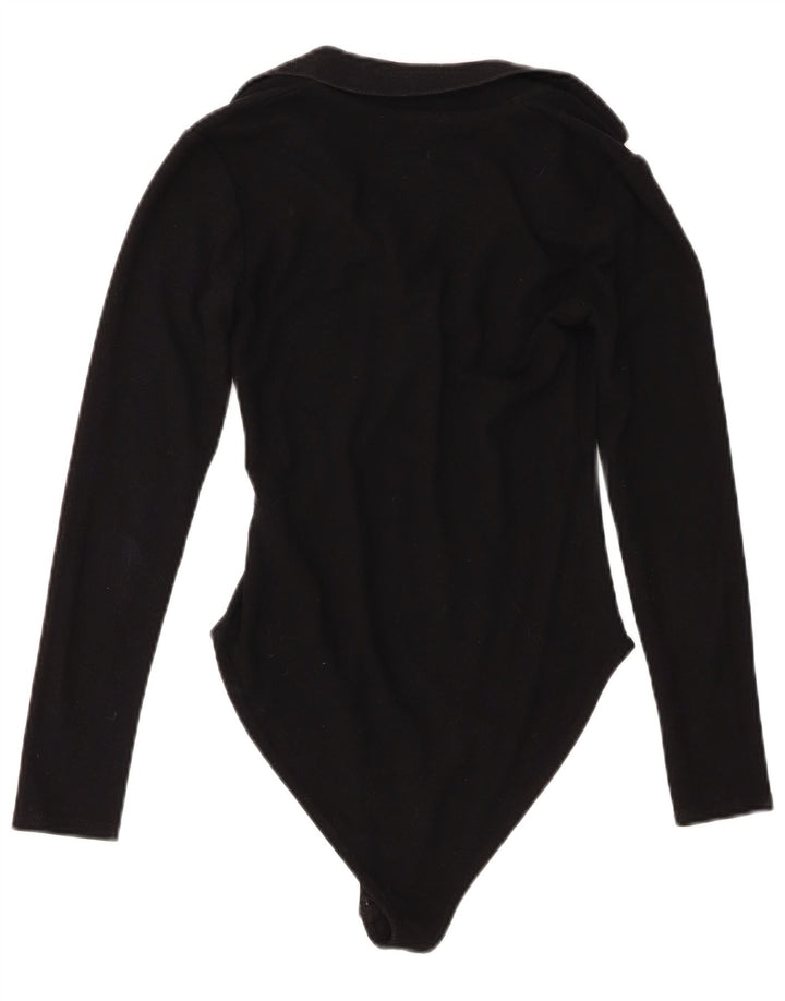 Macacão feminino Zara com gola polo UK 12 poliéster preto médio