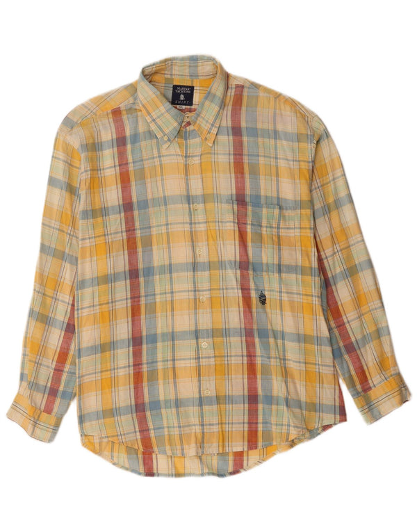 Camisa masculina Marina Yachting 2XL xadrez amarelo