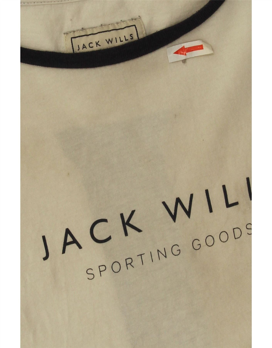 Camiseta masculina gráfica Jack Wills Top médio branco algodão colorblock