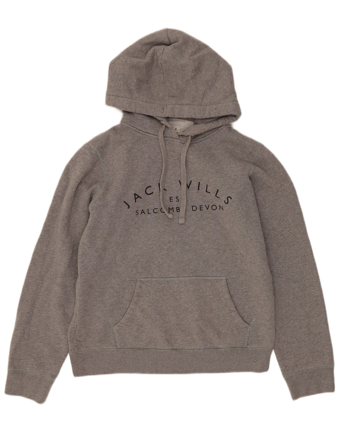 JACK WILLS Salcombe Devon moletom com capuz grande feminino Reino Unido 10 pequeno cinza