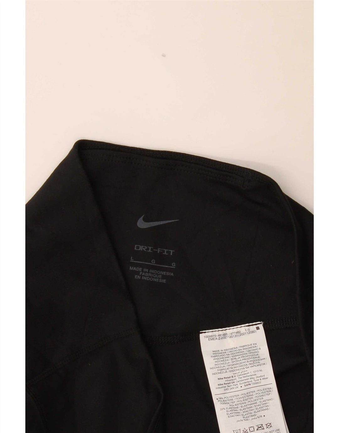 Leggings Nike Dri Fit Feminina UK 14 Grande Poliéster Preto