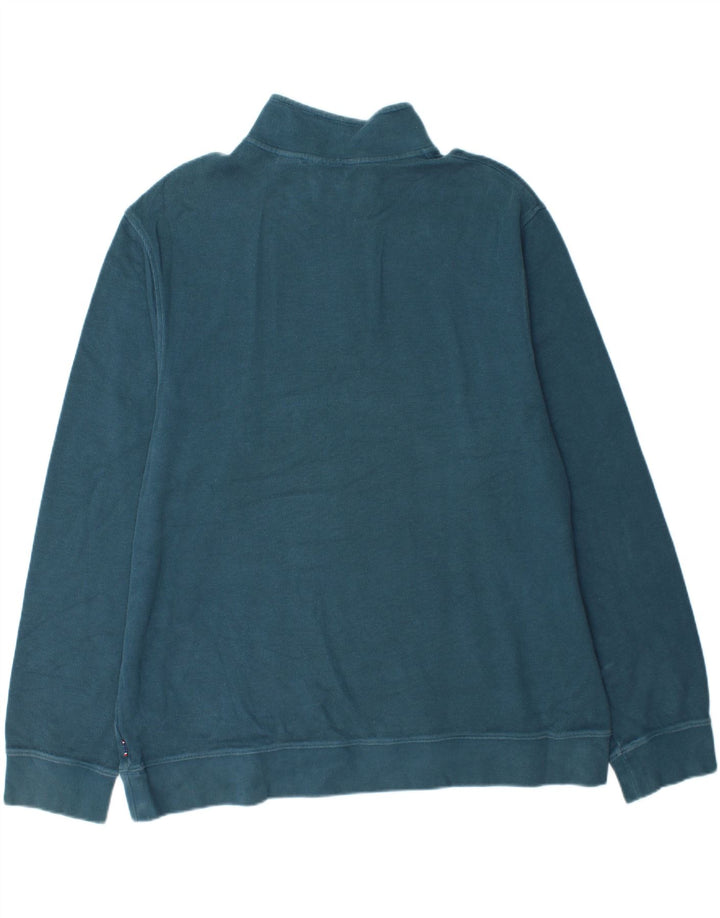 IZOD moletom masculino com zíper e gola alta 2XL algodão azul