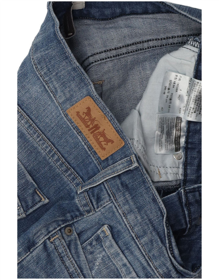 LEVI'S Capri Jeans Feminino US 4 Pequeno W27 L18 Azul Algodão