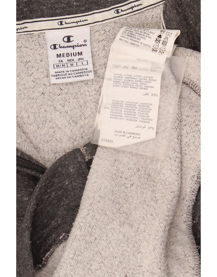 Jaqueta feminina de treino superdimensionada Champion UK 14 cinza médio manchado