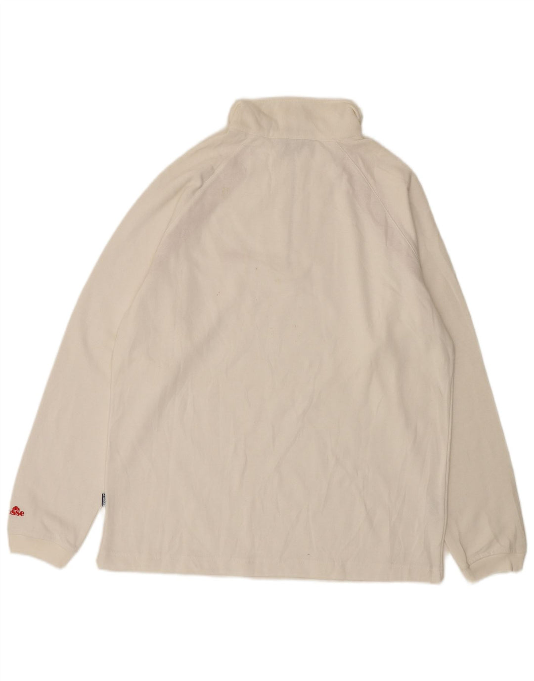 Moletom masculino ELLESSE com zíper e gola alta de algodão branco