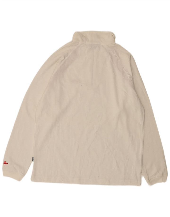Moletom masculino ELLESSE com zíper e gola alta de algodão branco
