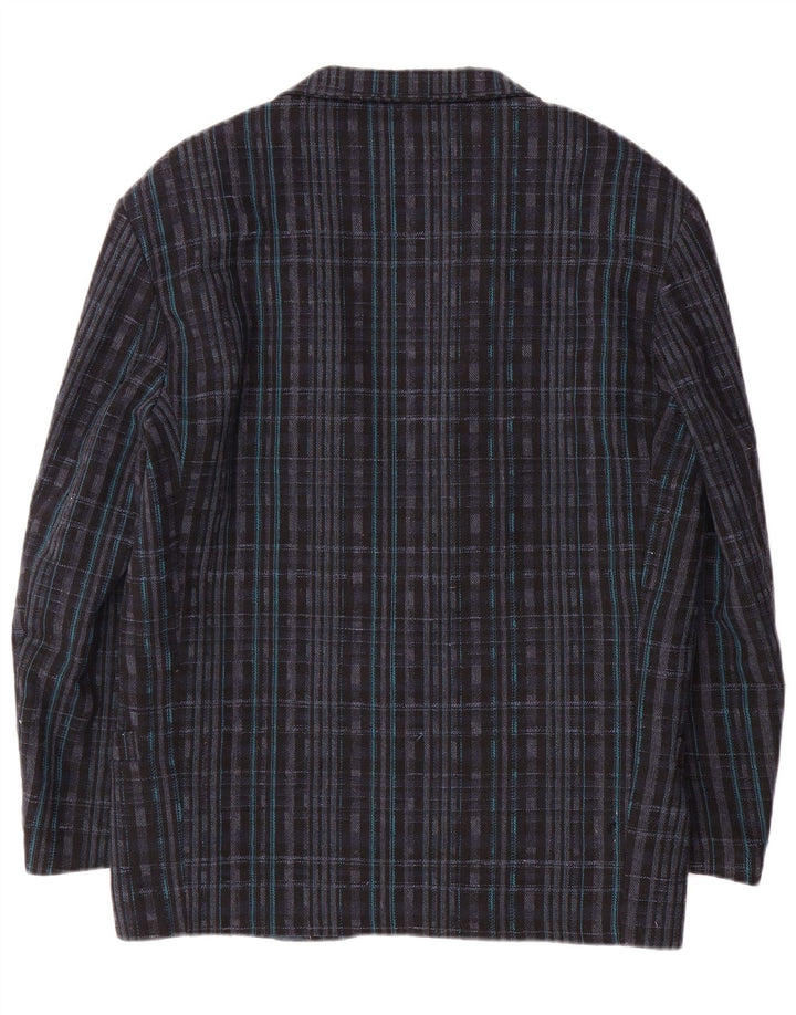 Jaqueta blazer masculina GIERRE com 1 botão Reino Unido 38 médio azul marinho geométrico