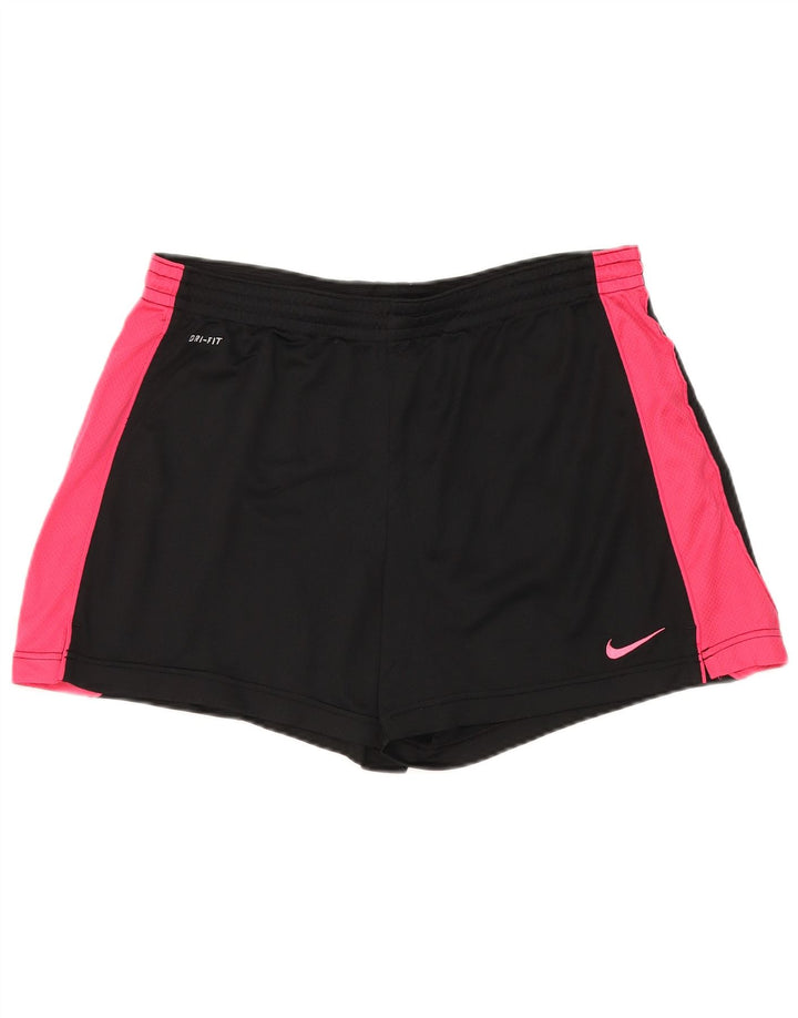 Shorts esportivos masculinos Nike Dri Fit grande poliéster colorblock preto
