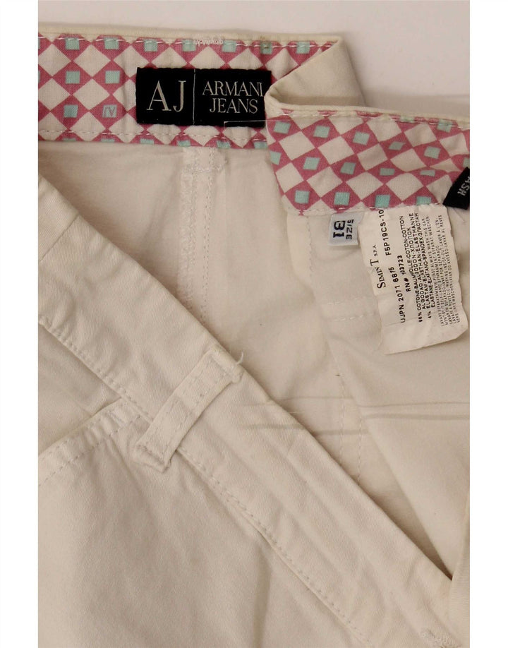 Calça capri feminina Armani W31 L20 algodão branco
