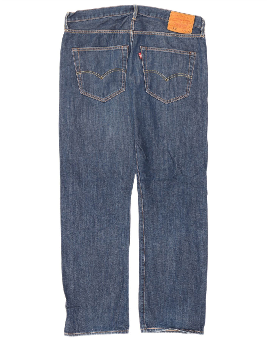 Levi's Masculino 501 Straight Jeans W36 L30 Azul Algodão