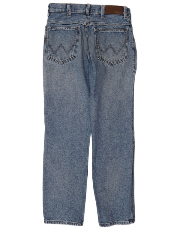 Wrangler Mens Straight Jeans W30 L30 Azul Algodão
