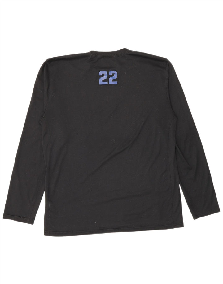 Top gráfico Nike masculino Wildcats manga comprida grande poliéster preto