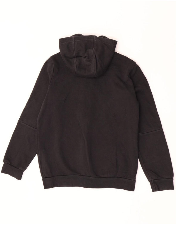 Suéter Adidas Boys Zip com capuz 11-12 anos algodão preto