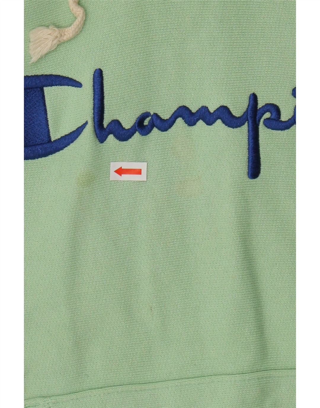 CHAMPION Mens Graphic Hoodie Jumper XS Green Cotton Vintage Champion and Second-Hand Champion from Messina Hembry 