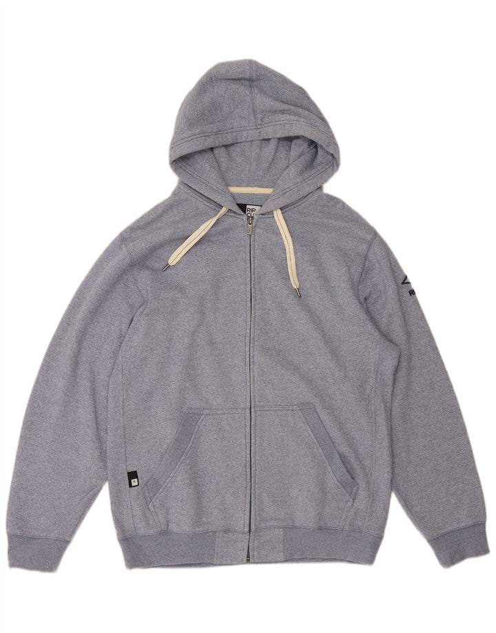 Rip Curl Suéter masculino com capuz e zíper grande algodão azul