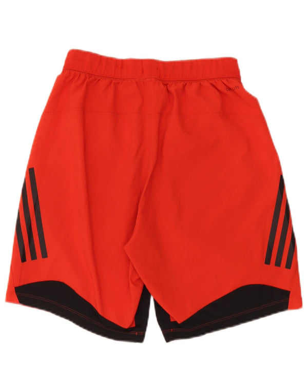 Adidas Mens Climalite Sport Shorts Pequeno Poliéster Colorblock Vermelho