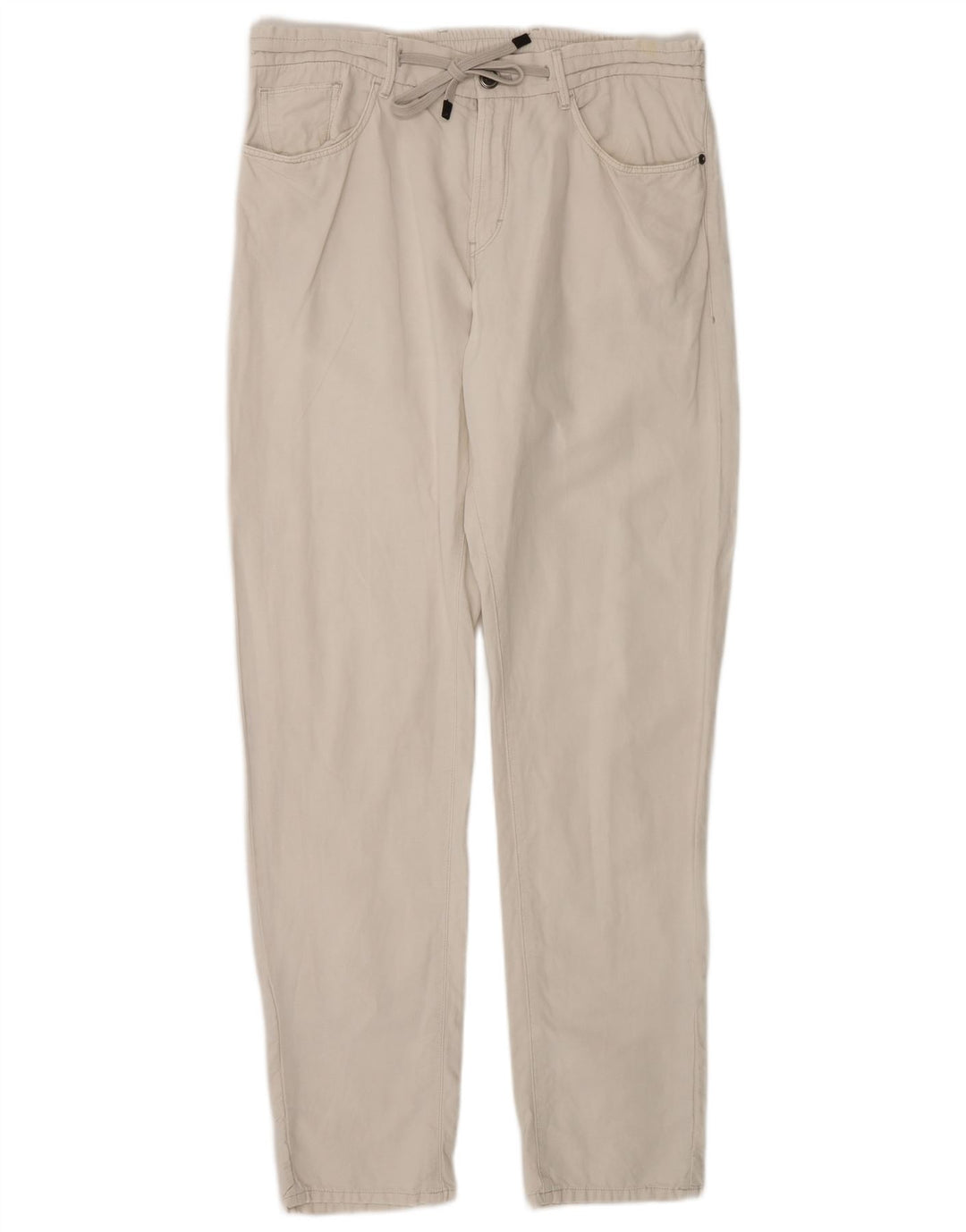 Calça masculina reta casual Massimo Dutti EU 40 médio W31 L31 bege