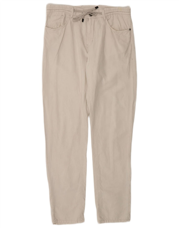 Calça masculina reta casual Massimo Dutti EU 40 médio W31 L31 bege