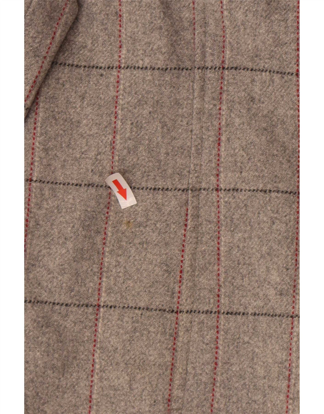Casaco feminino Marks & Spencer com peito duplo Reino Unido 18 XL cinza xadrez lã nova