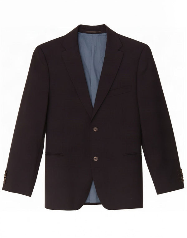 Jaqueta blazer masculina Hugo Boss com 2 botões Reino Unido 42 XL azul marinho listrado lã
