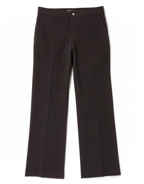 Calça feminina Calvin Klein de terno reto US 6 médio W32 L32 preta