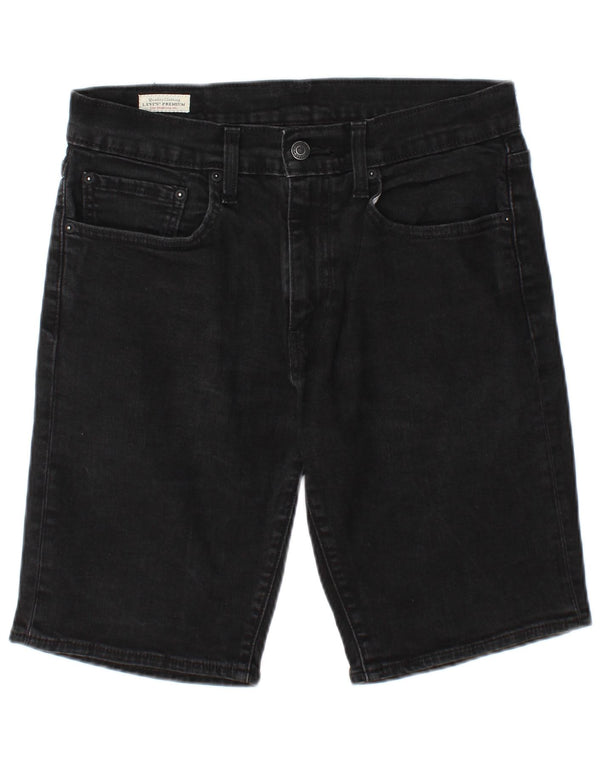 Levi's Mens 502 Tapered Denim Shorts W31 Medium Black Cotton