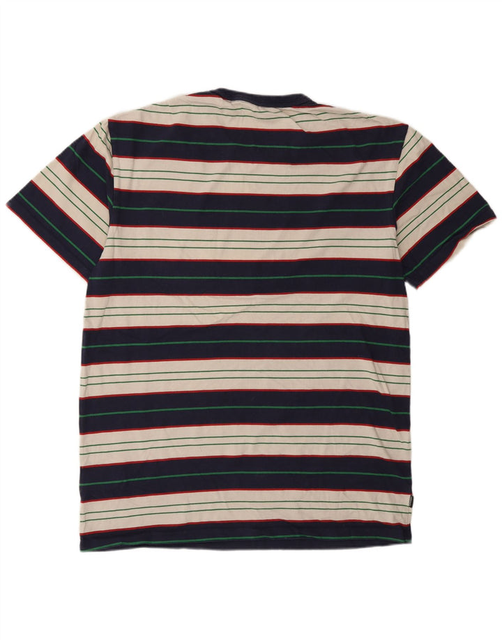Camiseta masculina Superdry Top grande algodão listrado multicolorido
