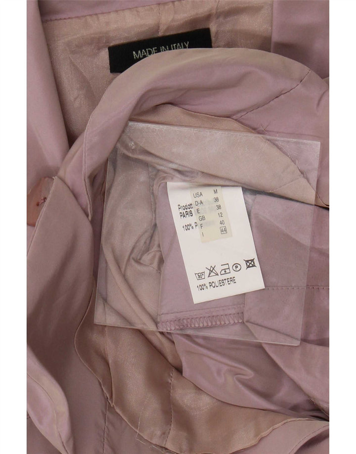 Jaqueta Blazer Feminina Vintage com 3 Botões UK 12 Poliéster Lilás Médio