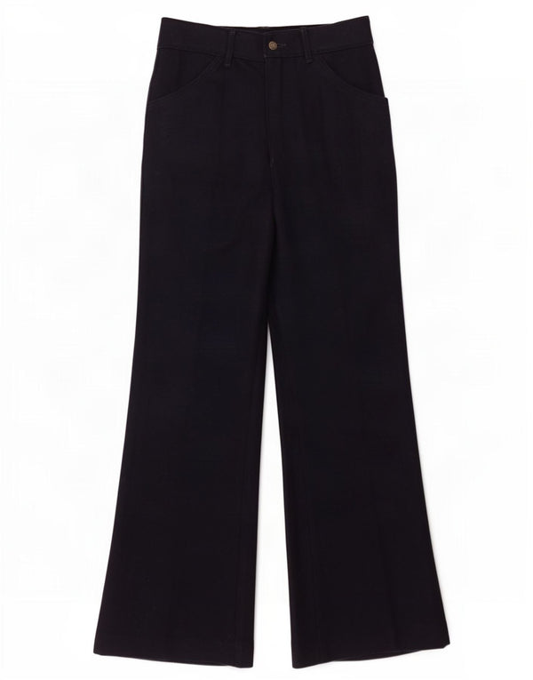 Calça feminina vintage flare casual W28 L31 azul marinho