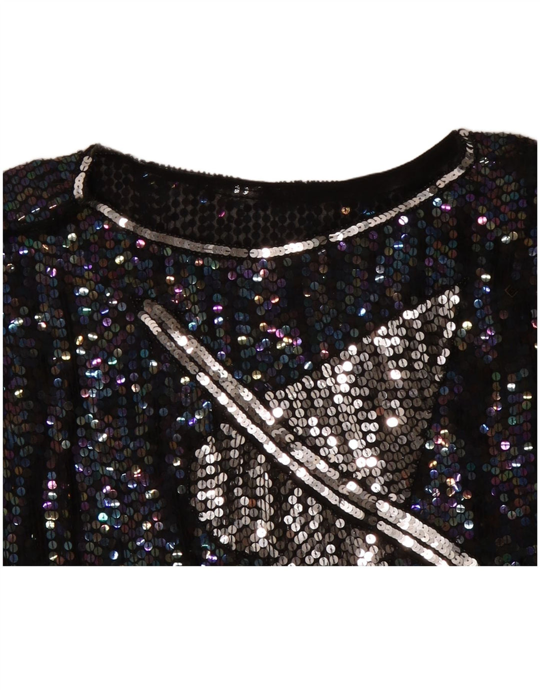 Blusa feminina VINTAGE com estampa gráfica UK 14 grande coração preto manchado