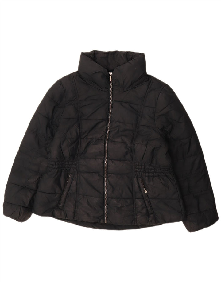 Jaqueta acolchoada feminina Marks & Spencer UK 20 2XL poliéster azul marinho