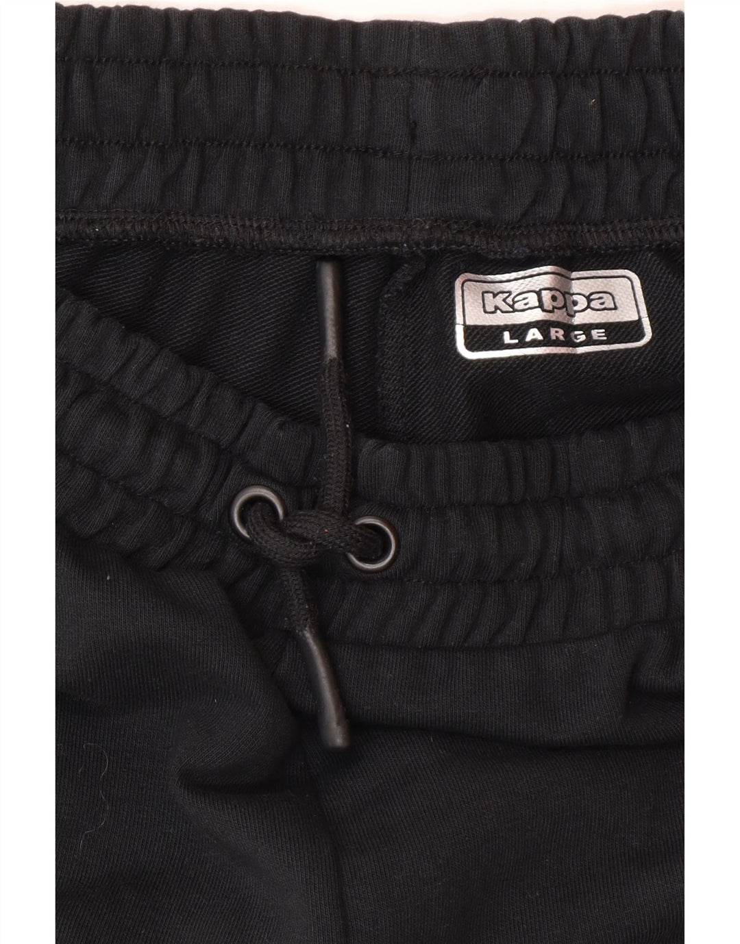 Calça de treino masculina Kappa Joggers grande algodão preto