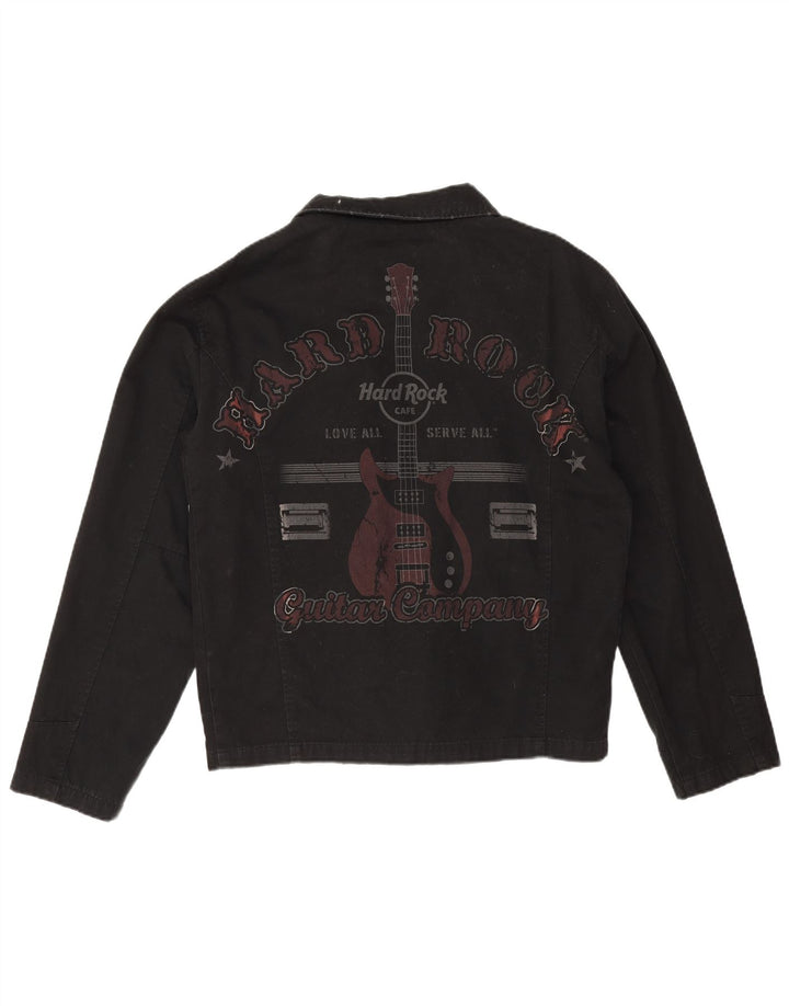 Jaqueta bomber masculina Hard Rock Cafe New York Graphic Reino Unido 38 média preta