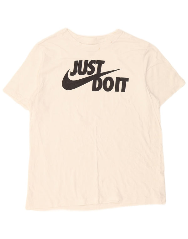 Camiseta gráfica masculina Nike grande algodão branco