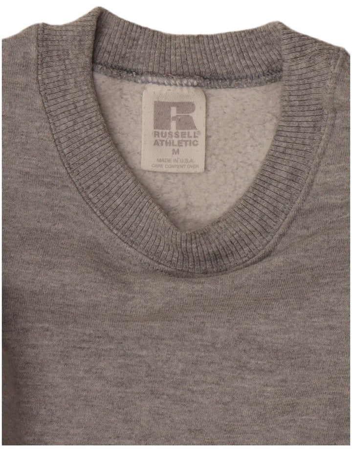 Russell Athletic Mens Moletom Jumper Poliéster Cinza Médio